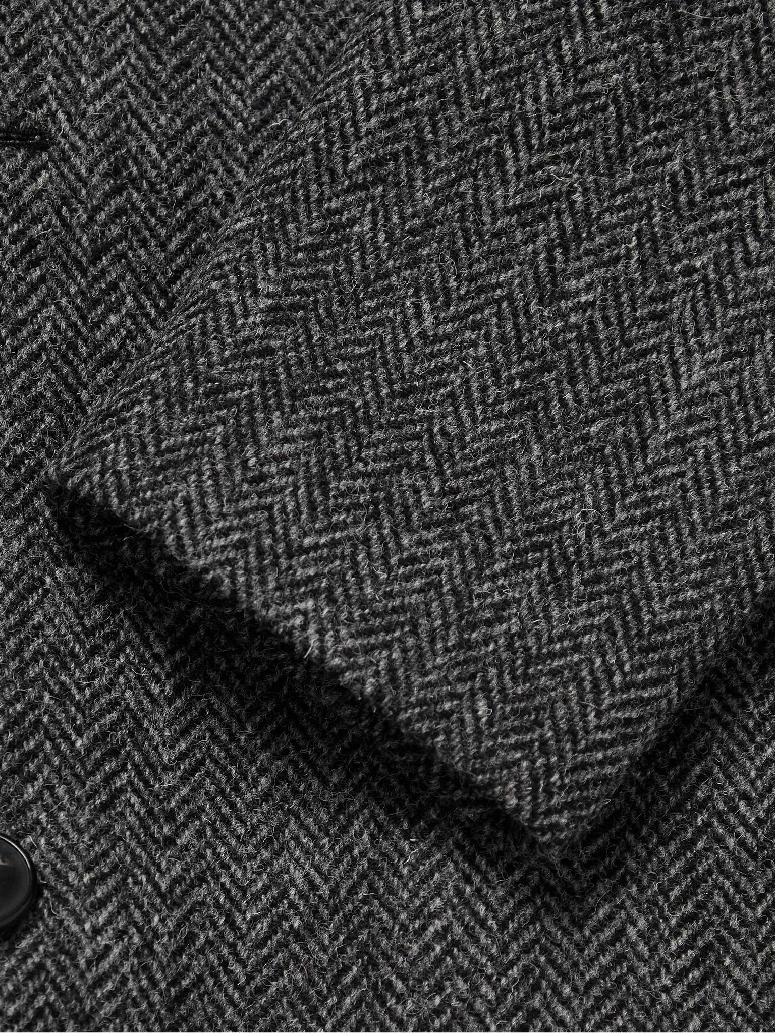 Herringbone Wool Coat - 3