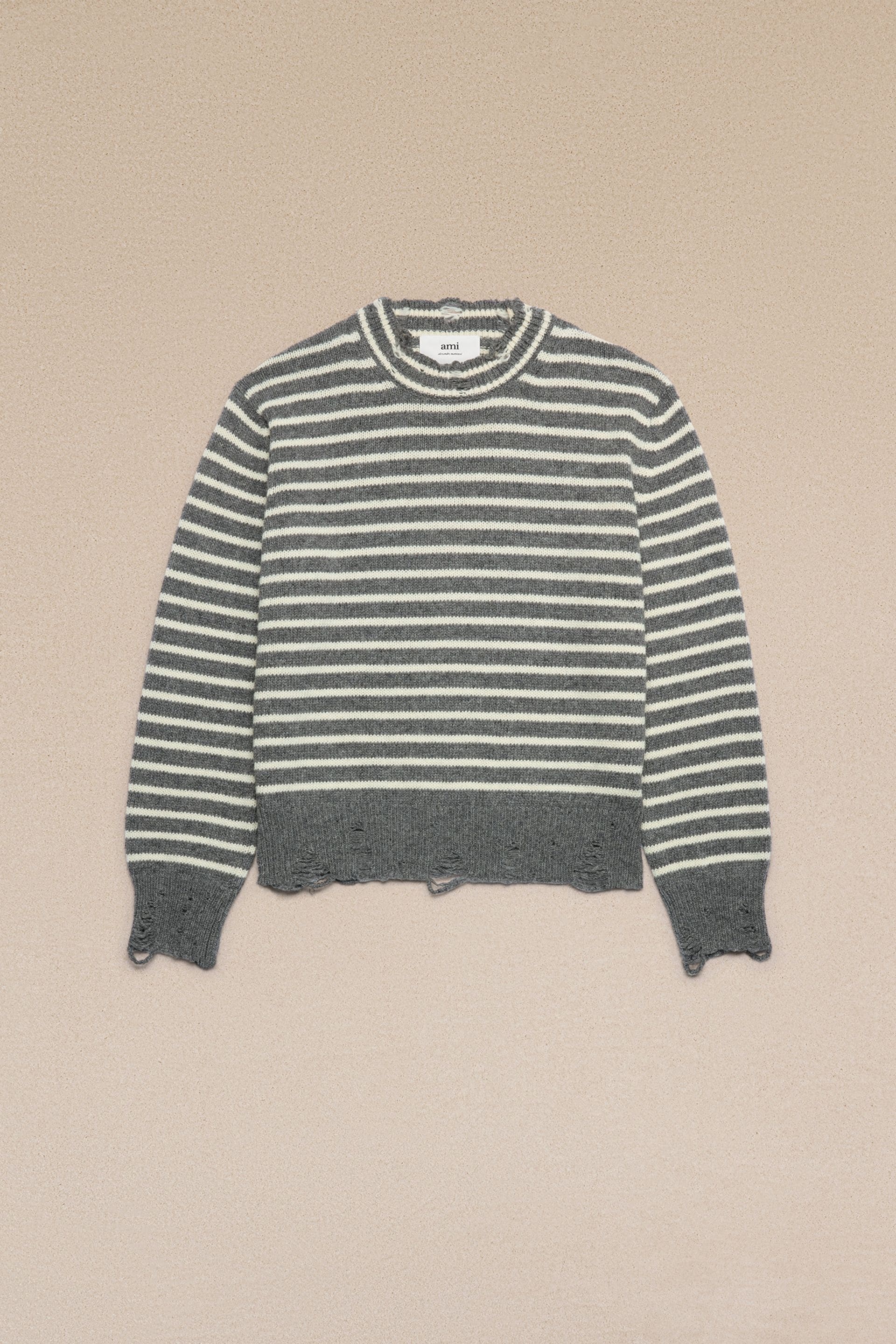 Striped Sweater With Cut Out Details - 3