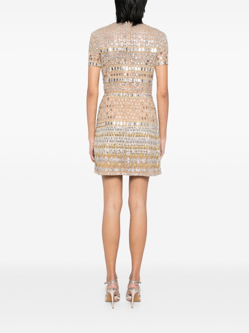 bead-embroidered dress - 4