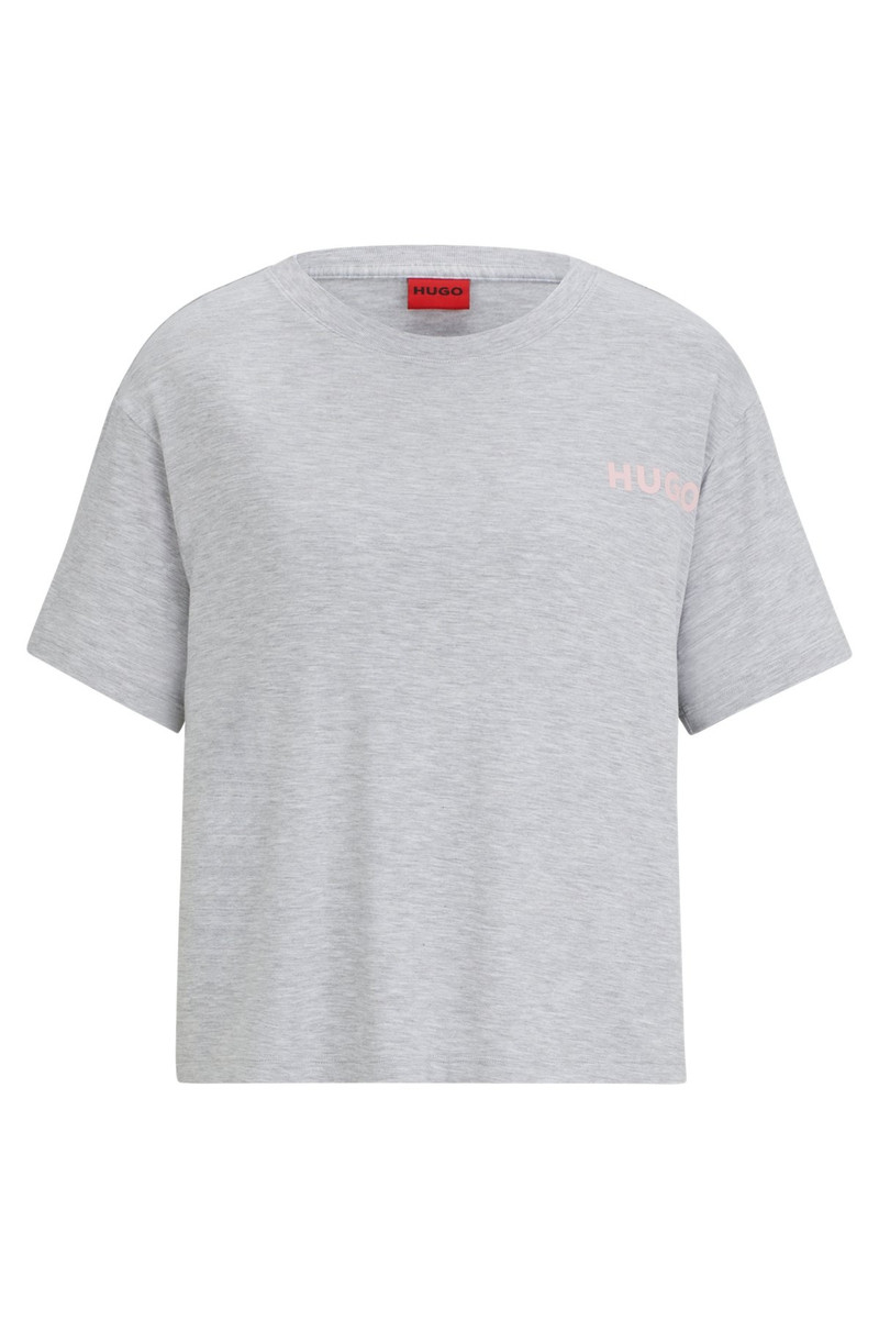 RELAXED-FIT PAJAMA T-SHIRT WITH PRINTED LOGO 1