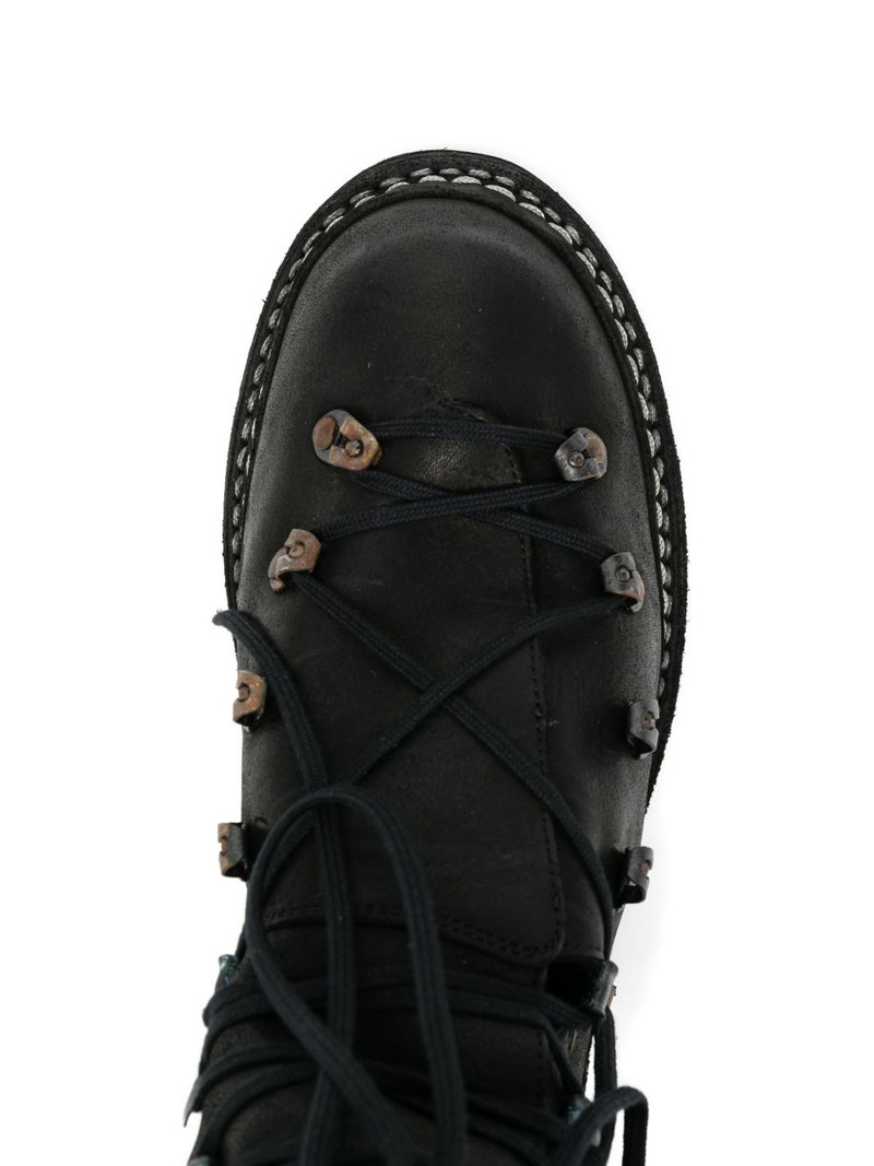 lace-up full-grain leather boots 4