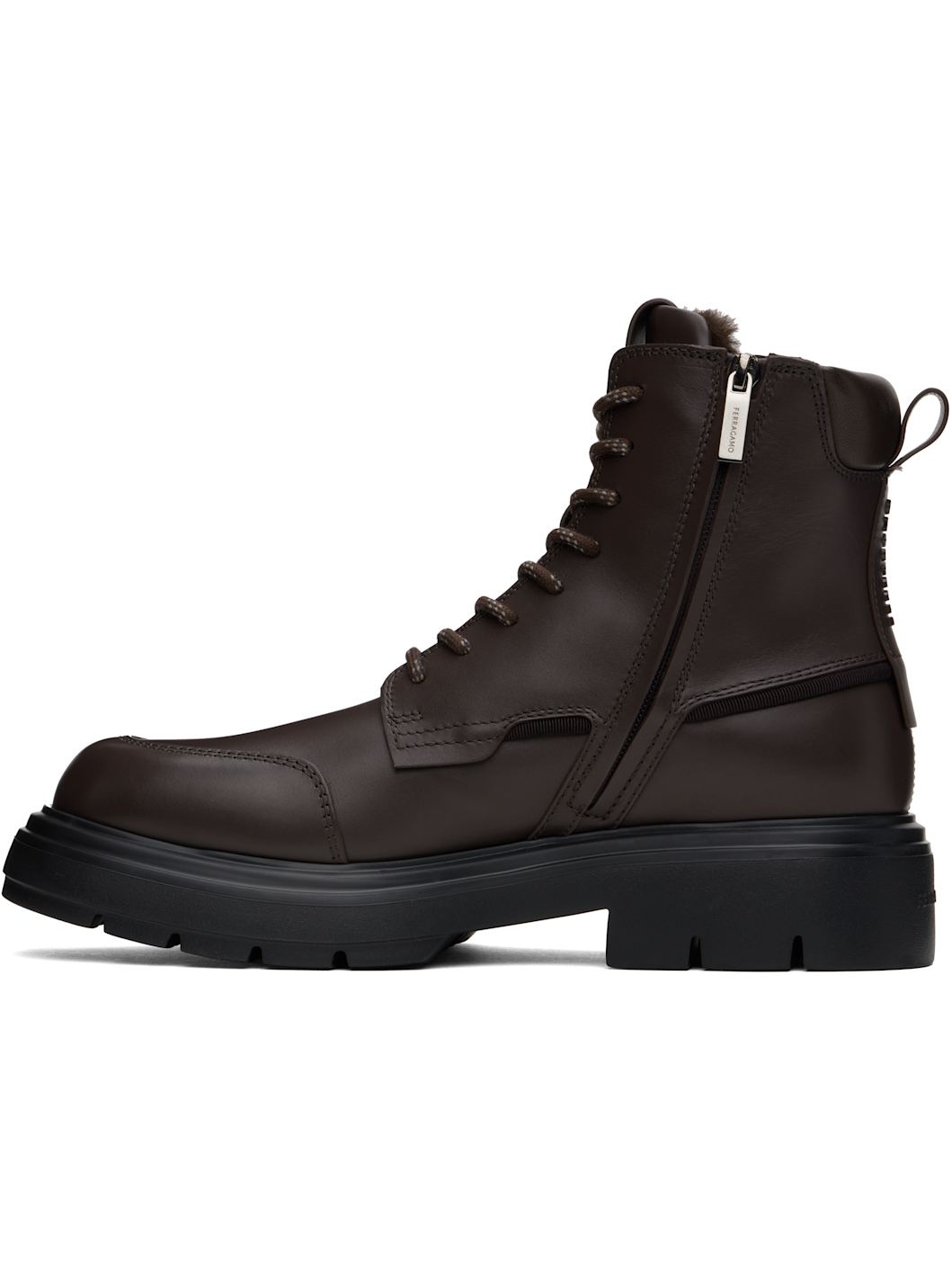 Brown Maxi-Tongue Combat Boots - 3