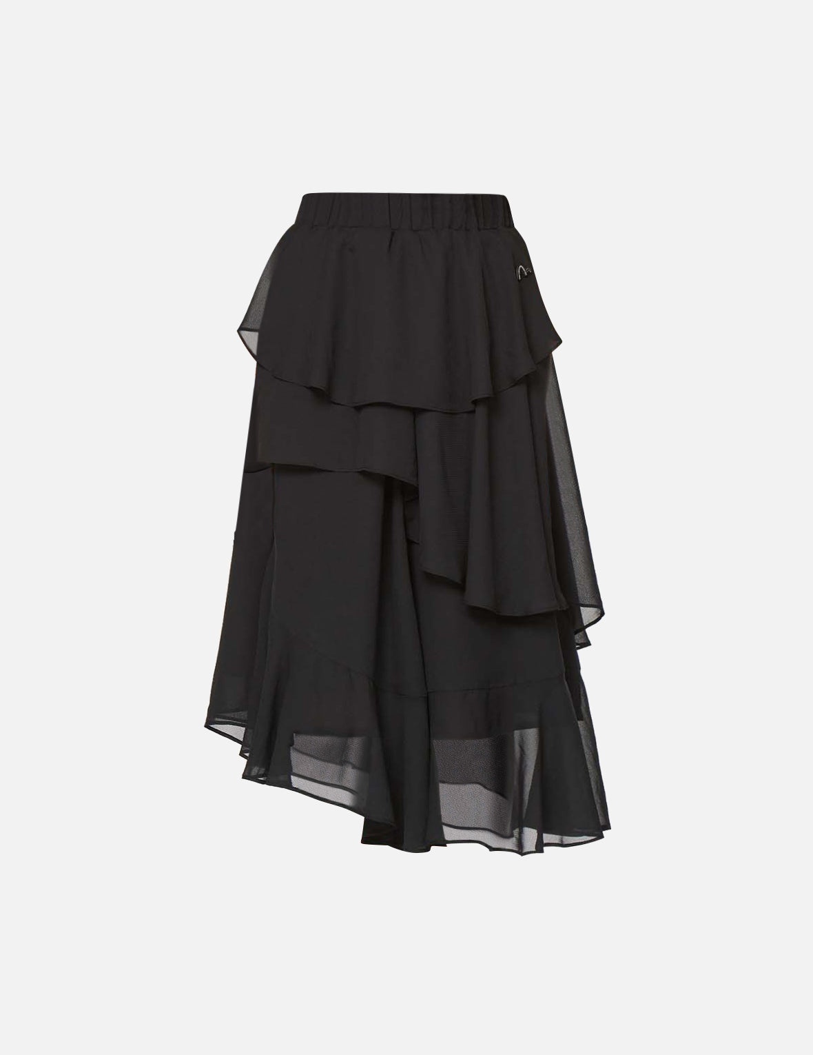 Asymmetric Layered Skirt - 11