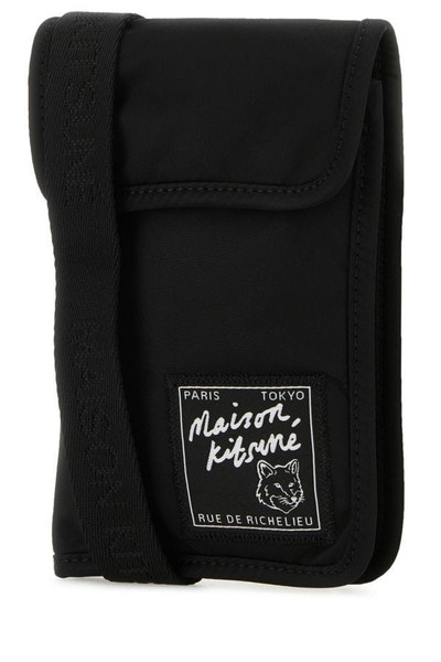 Maison Kitsuné Black nylon phone case outlook
