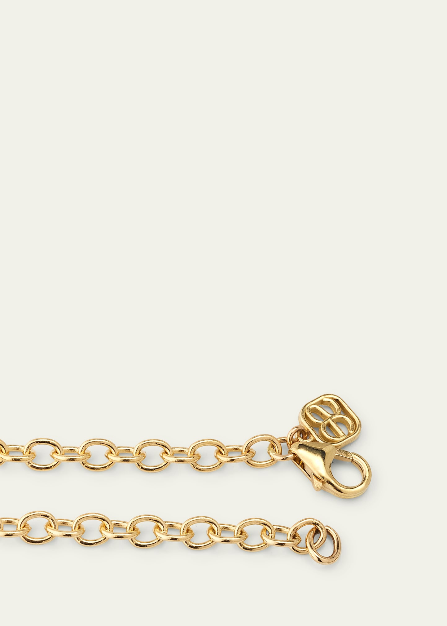 14k Gold Small Cocktail Bracelet with Crescent Moon Charm - 4