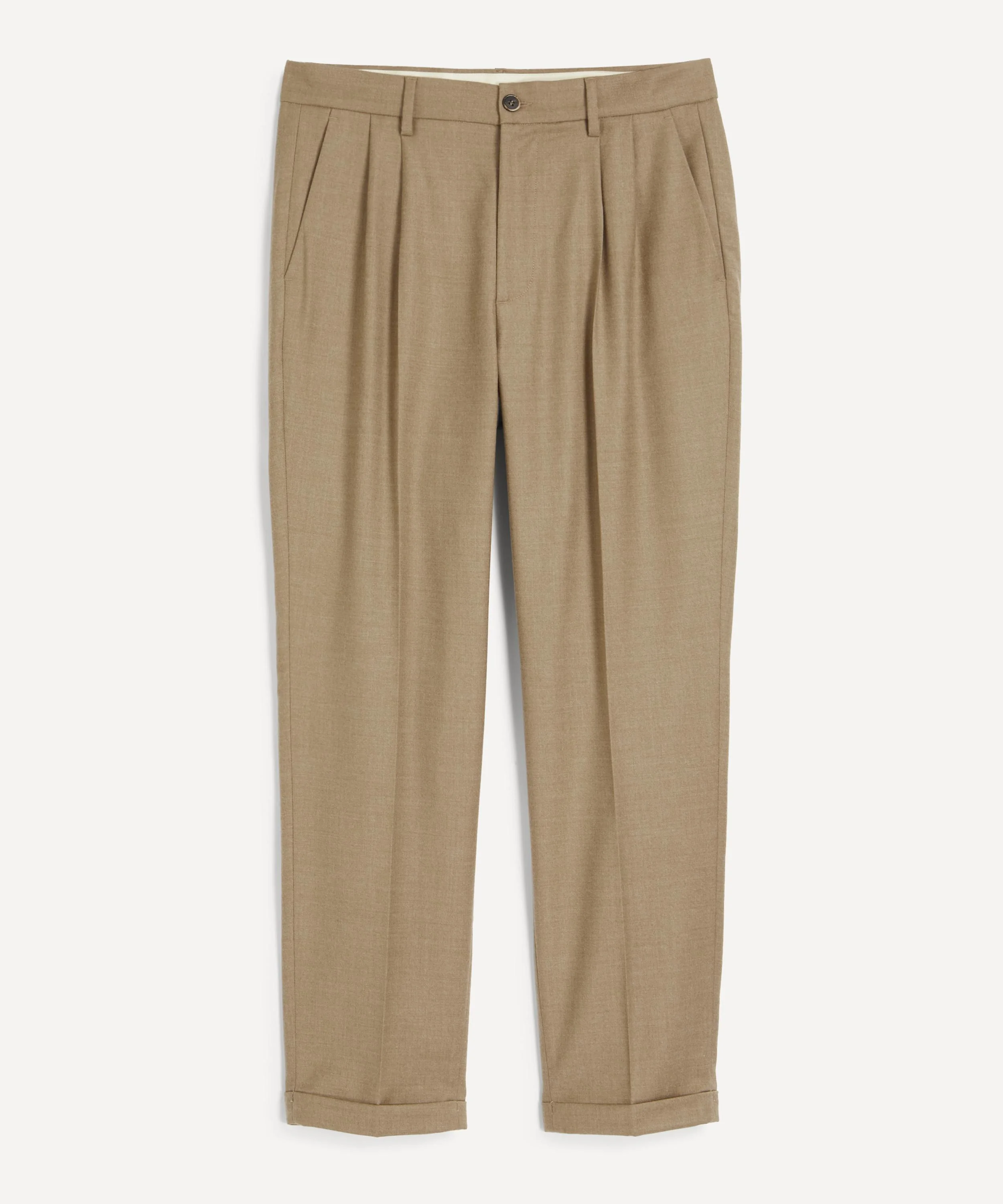 Drapier Double-Pleated Wool Trousers - 1