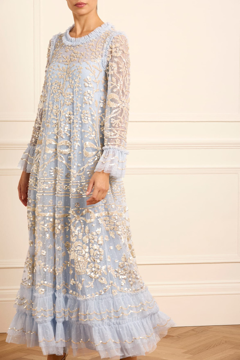 Needle & Thread Celia Long Sleeve Ankle Gown outlook