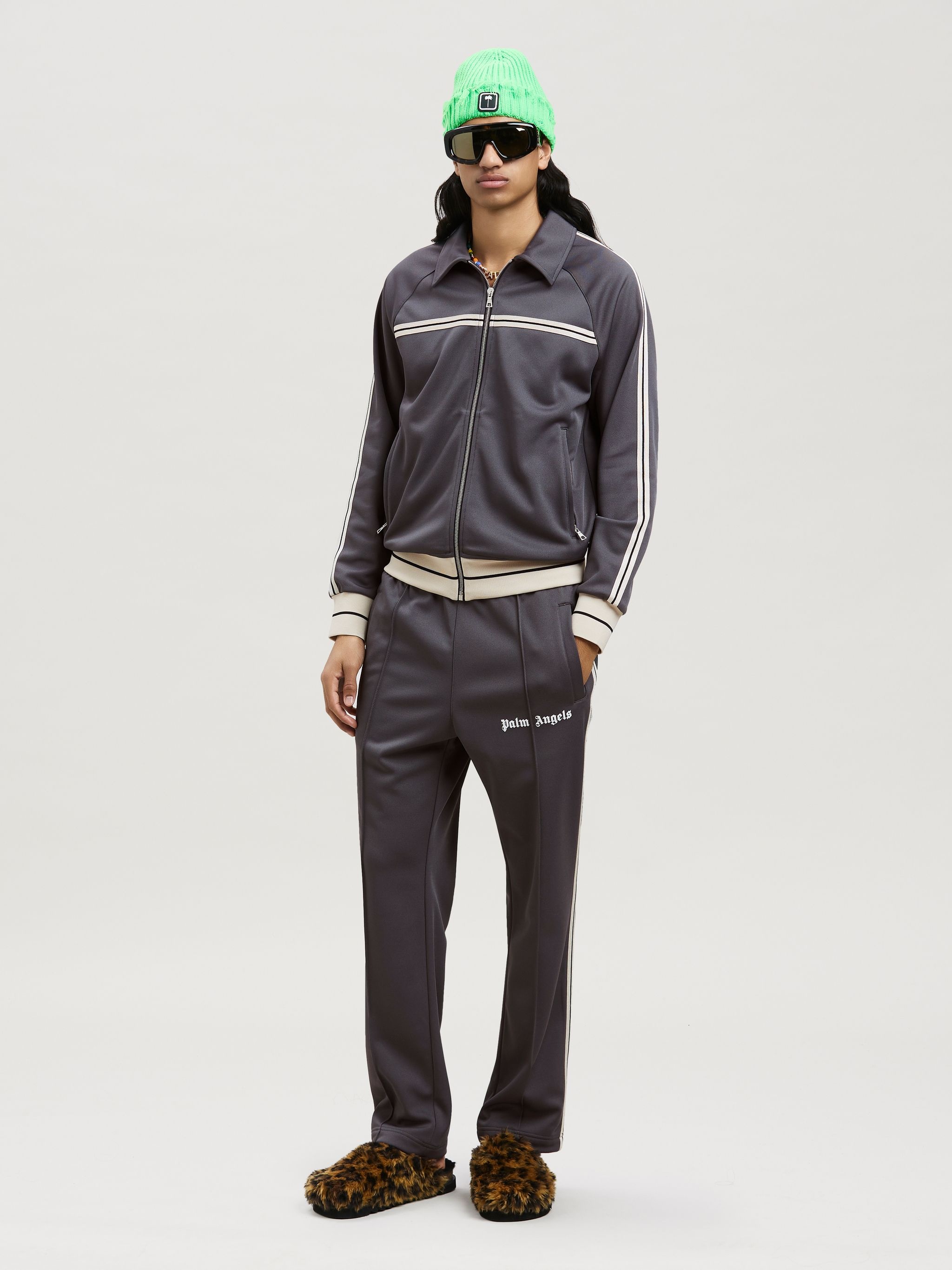 THIN WAIST SLIM TRACK PANTS - 2