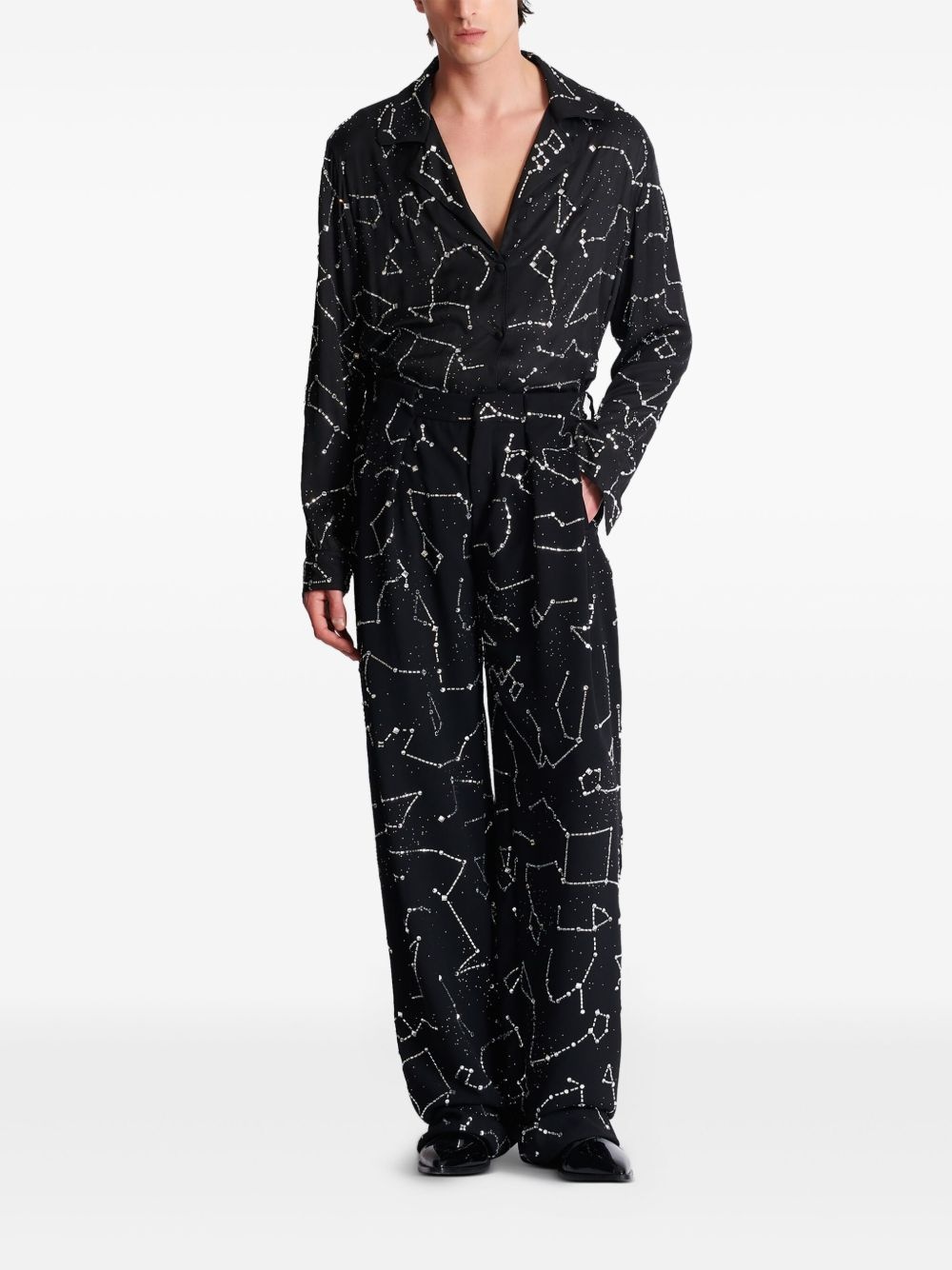 constellation embroidered shirt - 2