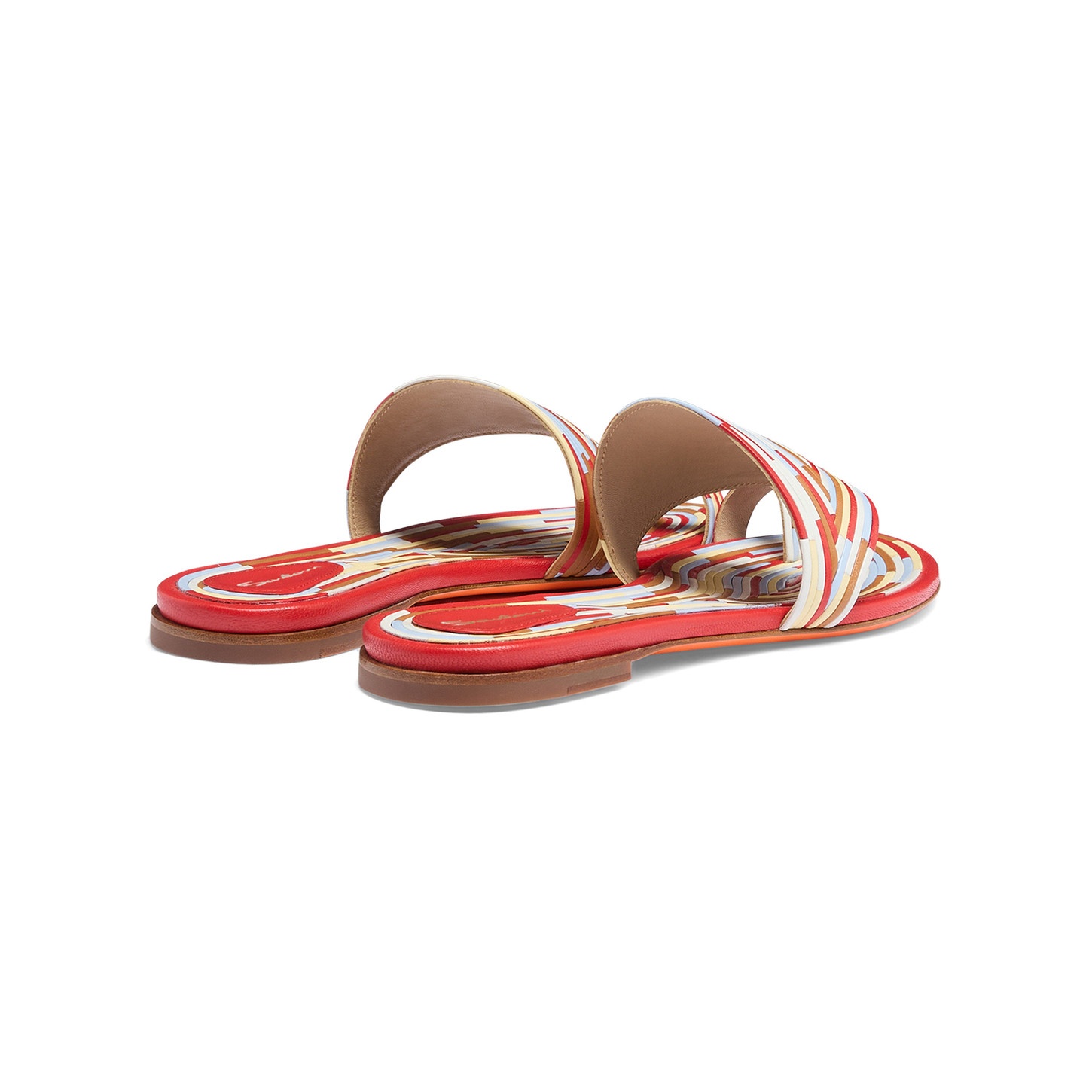 Women's multicolor leather sandal - 4