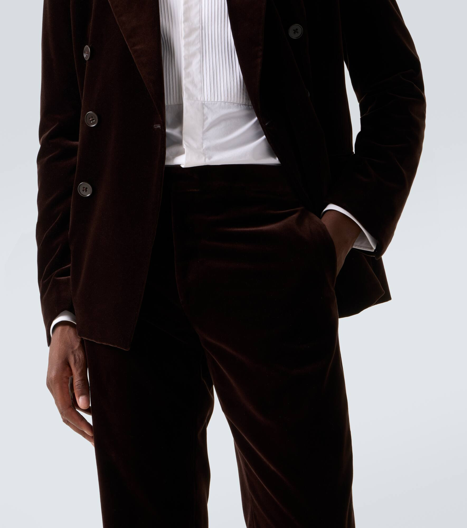 Gregory cotton velvet suit pants - 5
