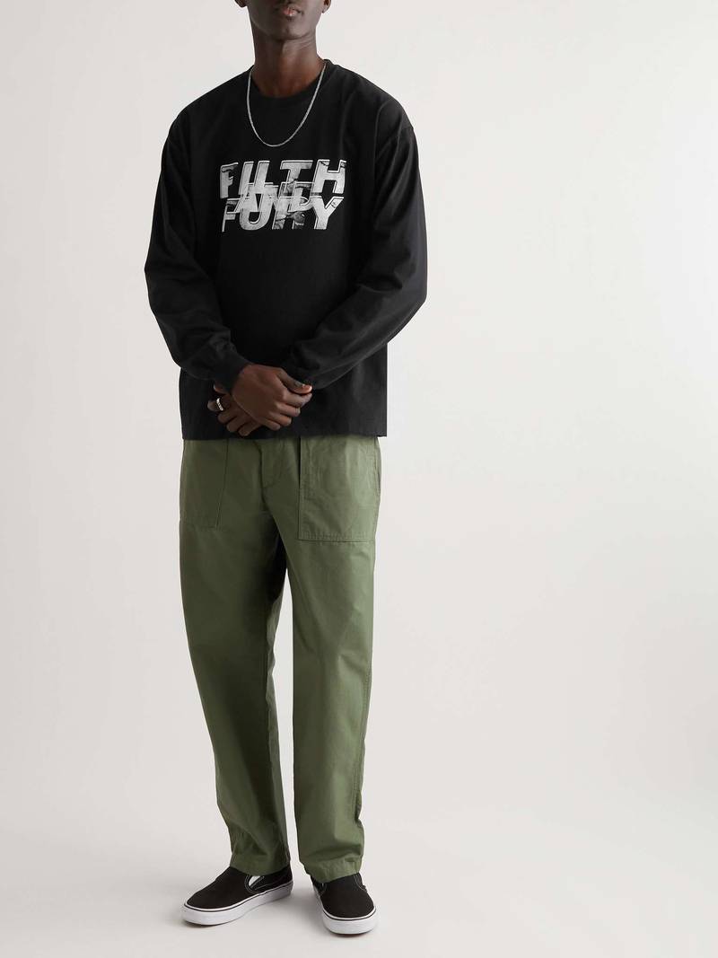 NEIGHBORHOOD Printed Cotton-Jersey T-Shirt outlook