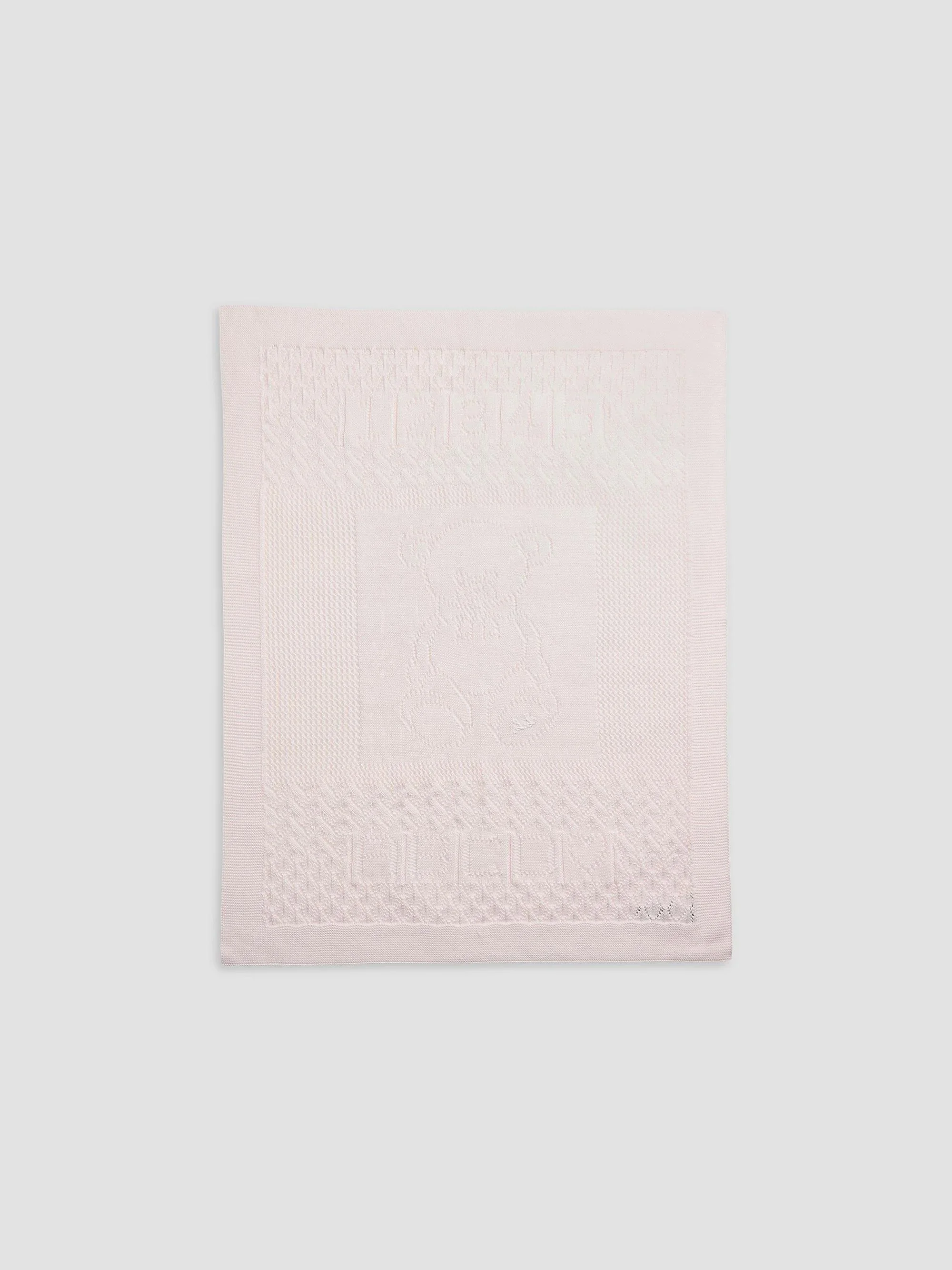 Unisex Organic Cotton Pointelle Blanket - Pink - 1