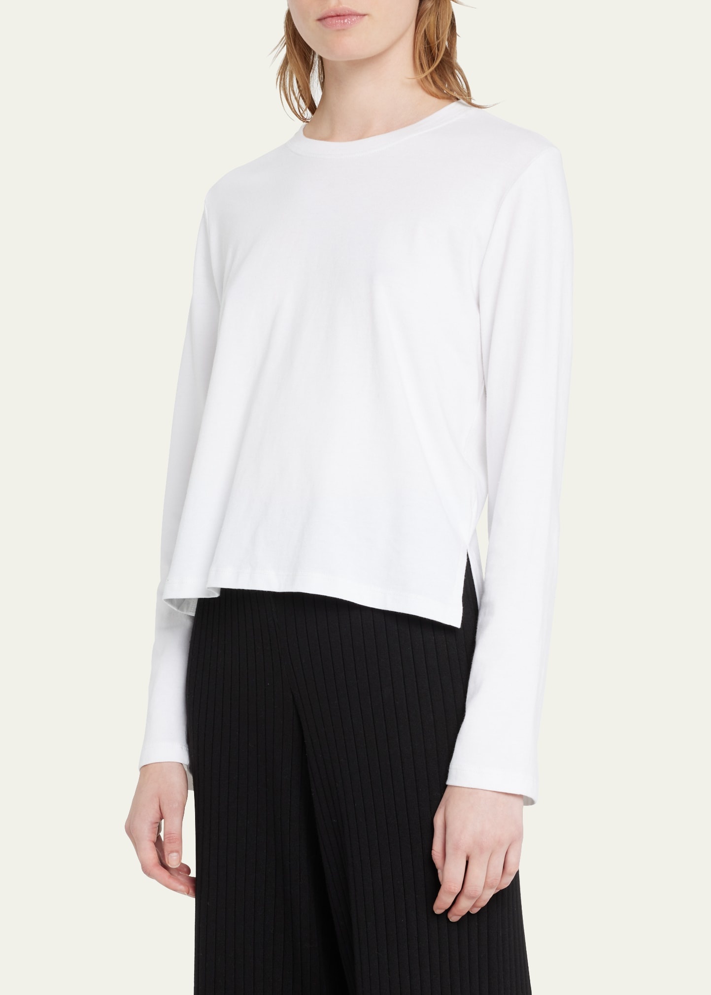Maya Long-Sleeve Cotton T-Shirt - 4