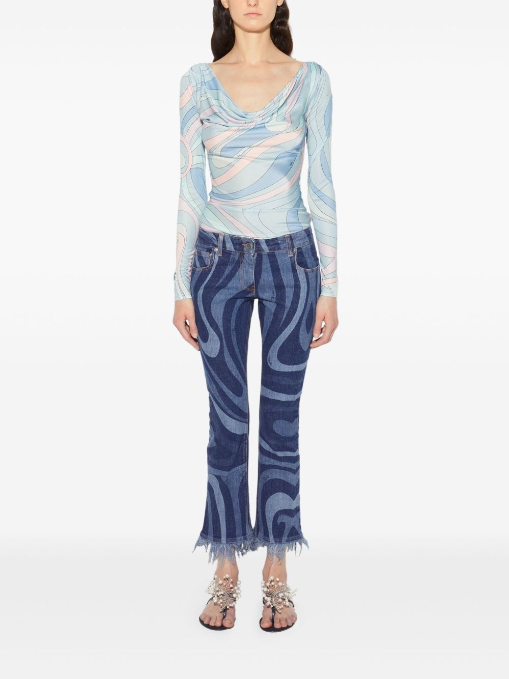 Marmo-print jeans - 2