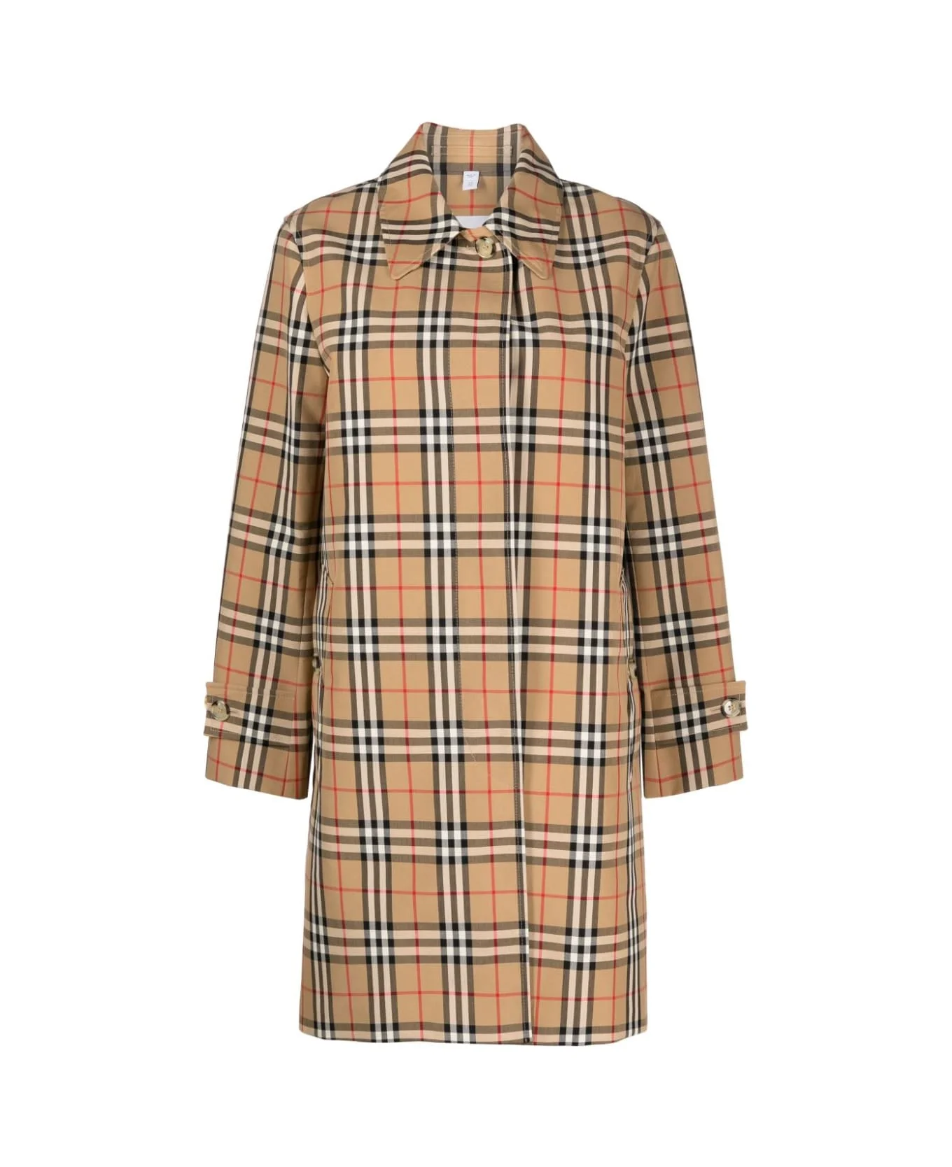 Check Motif Raincoat - 1