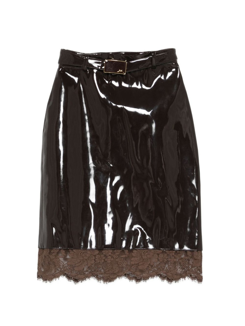belted lace-detail midi skirt 1