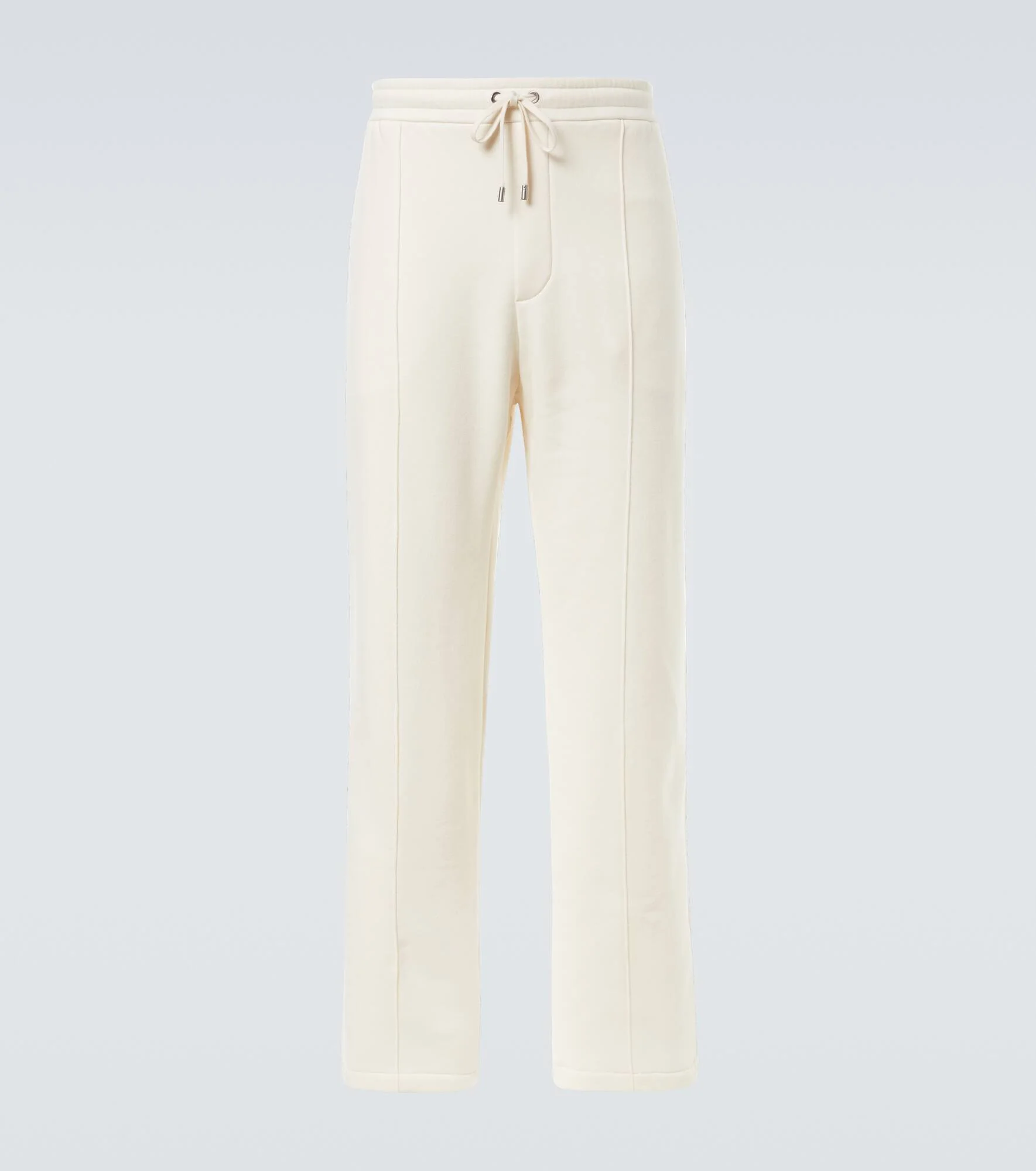 Cotton and cashmere straight pants - 1