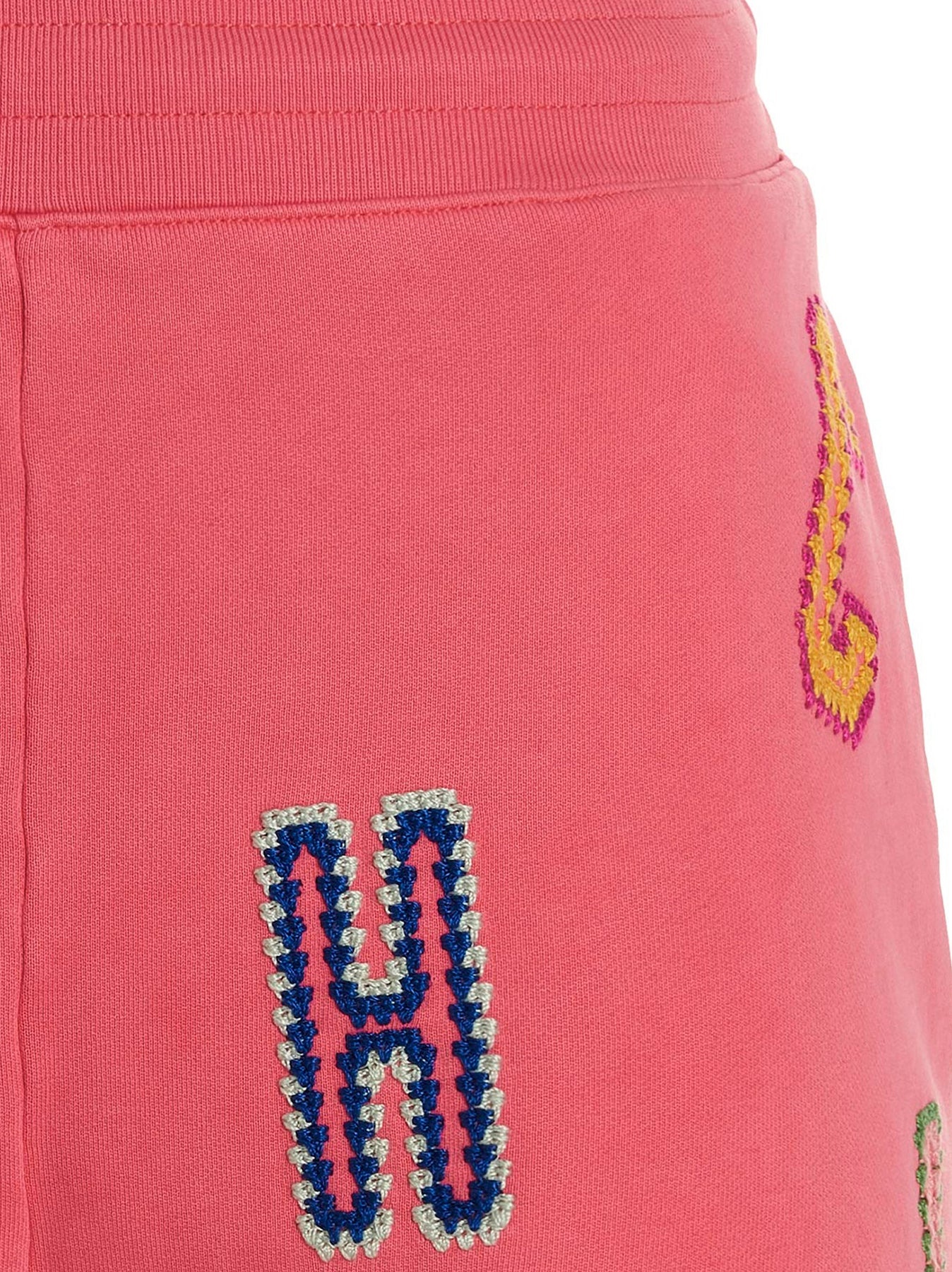 Lettering embroidered logo bermuda shorts - 3