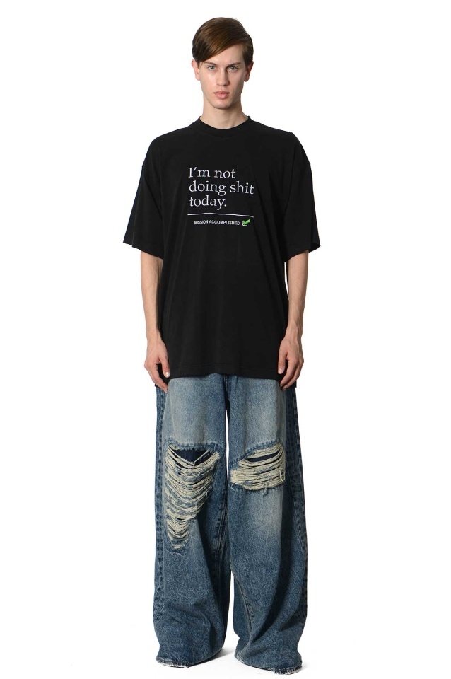 VETEMENTS VETEMENTS Not Doing Shit Today T-shirt Black