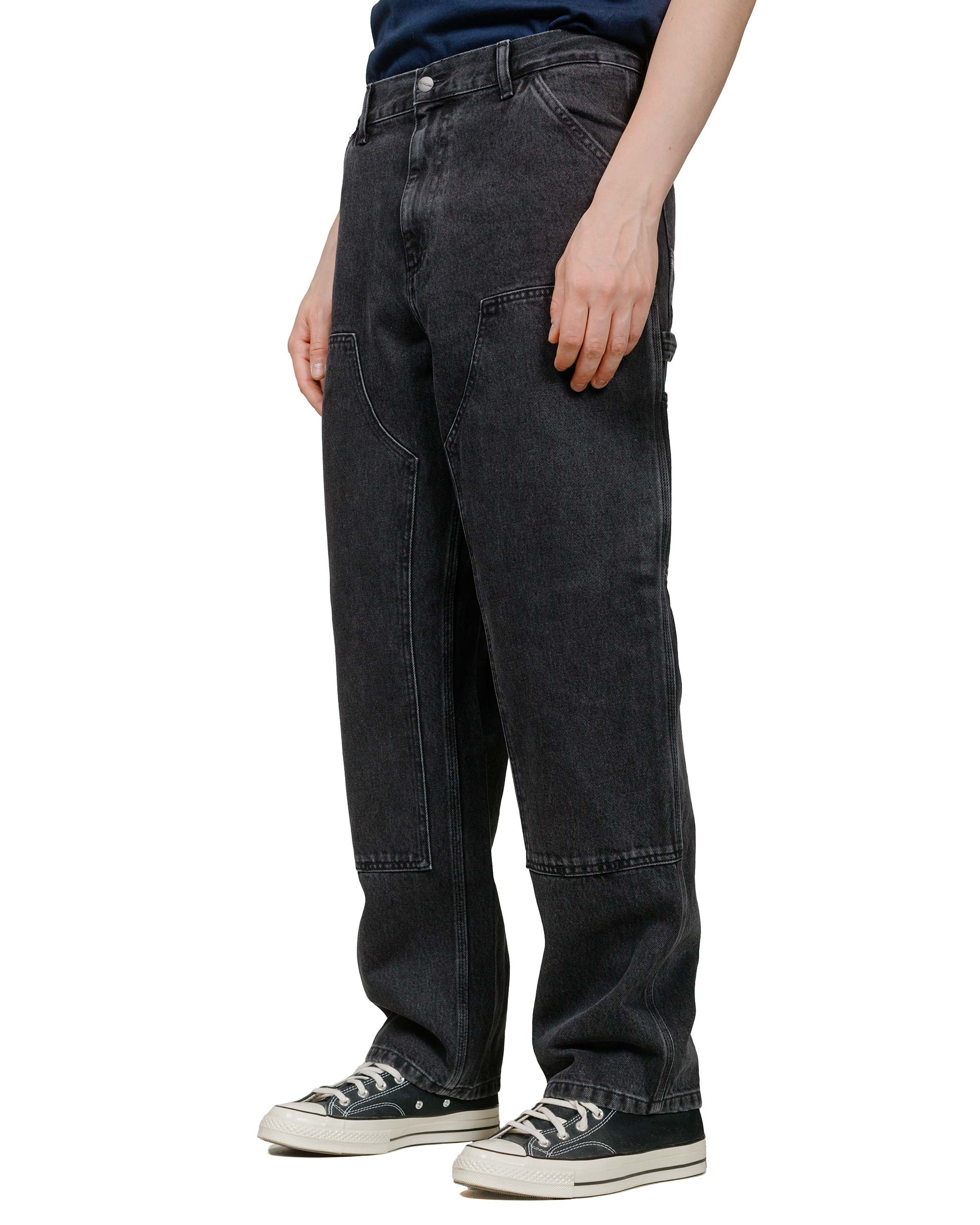 Carhartt W.I.P. Double Knee Pant Denim Black Stone Washed - 2