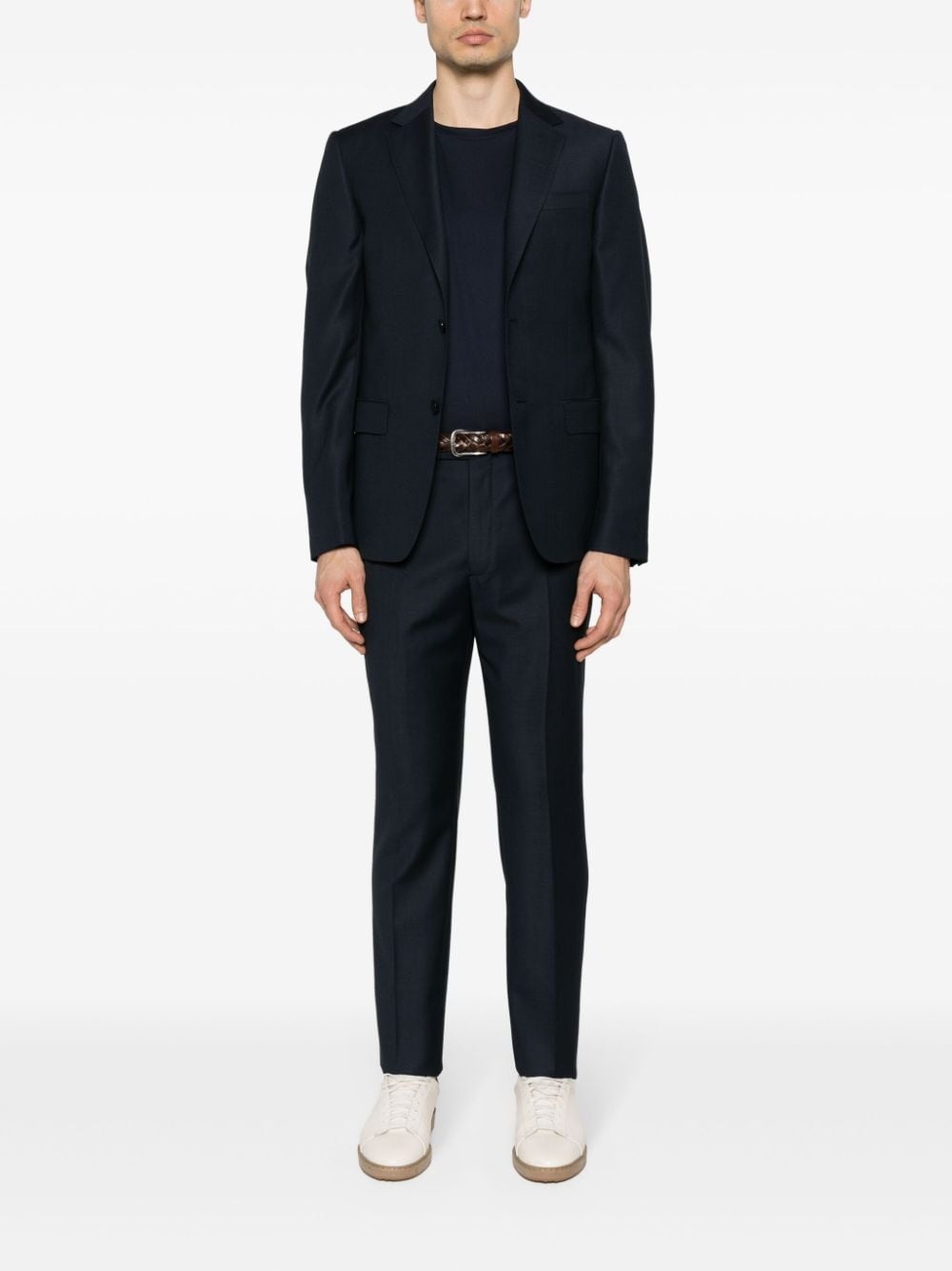single-breasted wool suit - 2