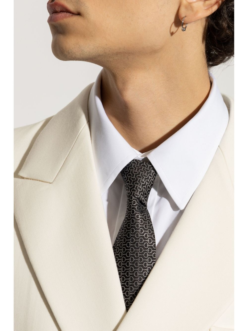 Horsebit silk tie - 2