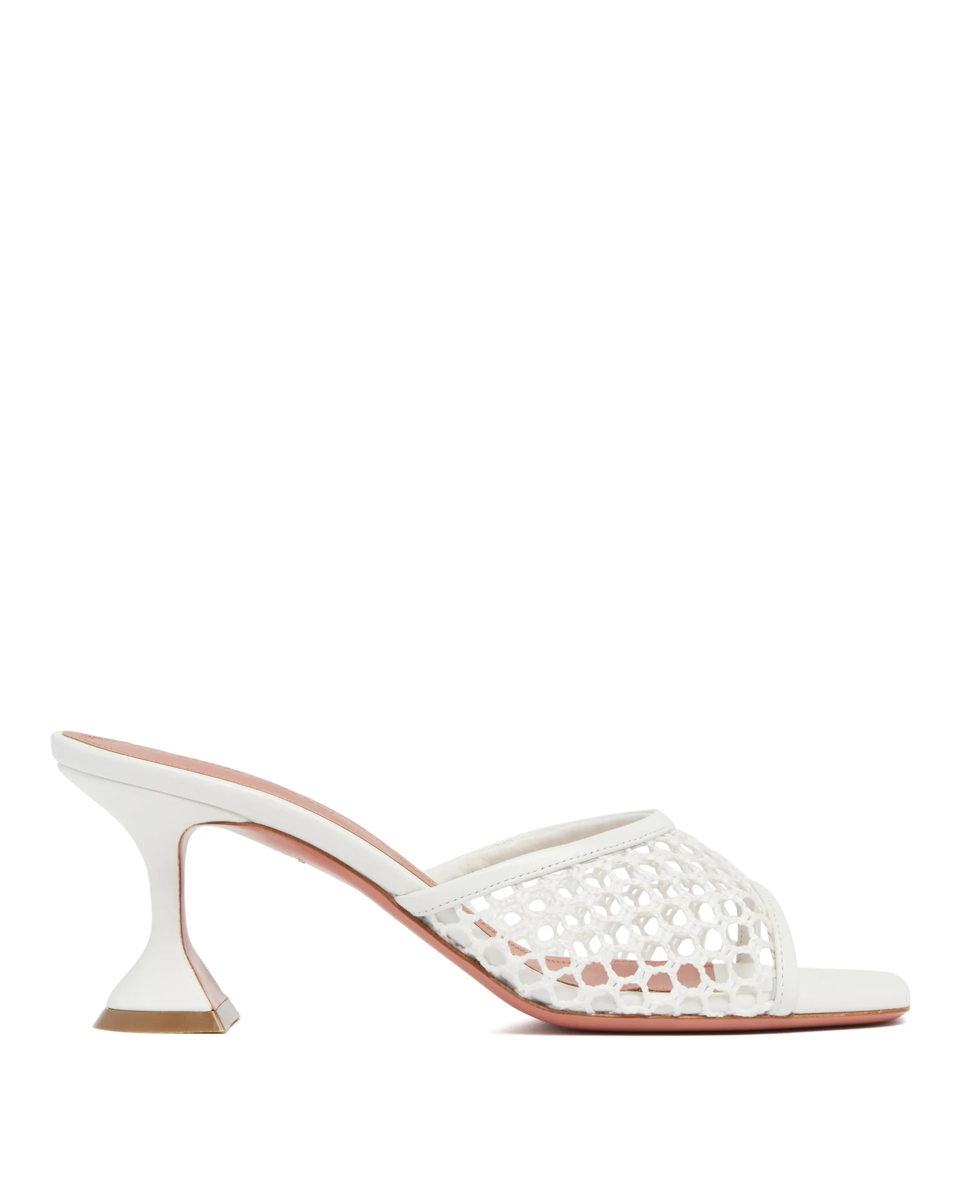 White Lupita Net Mules - 1