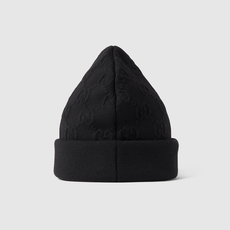 GUCCI GG wool blend jacquard hat outlook