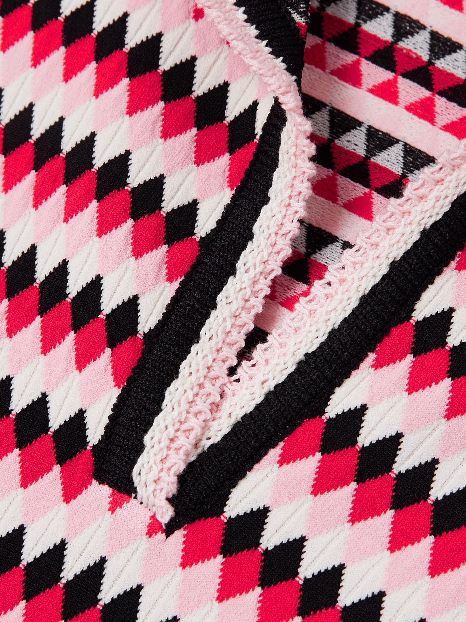 Jacquard-knit polo shirt Red - 5