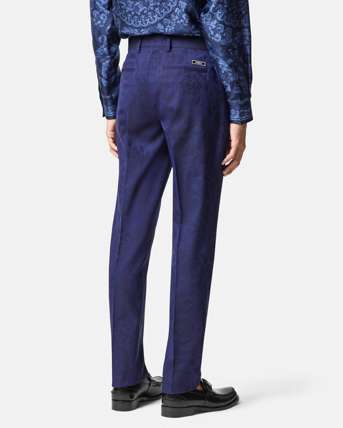 Barocco Jacquard Wool Pants - 5