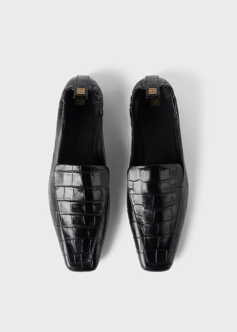 The Travel Loafer black croco 3