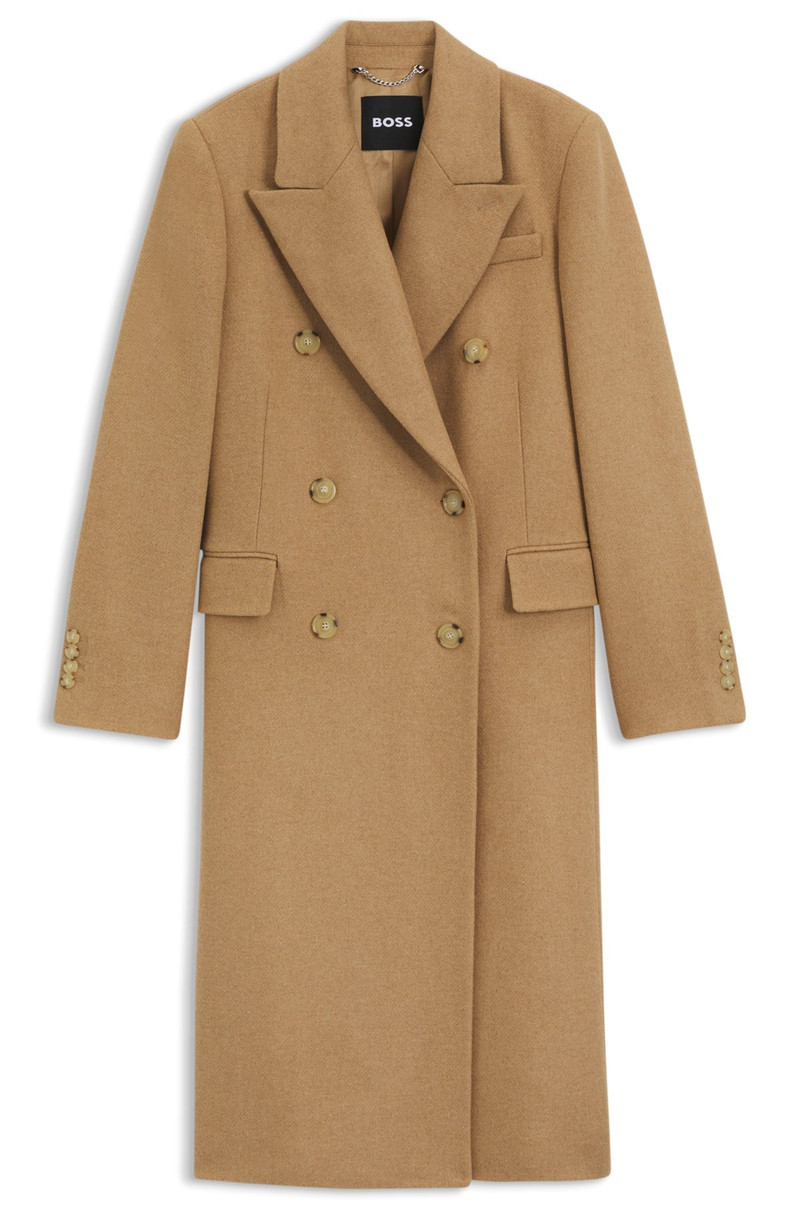 LONG-LENGTH TWILL COAT WITH DOUBLE-BREASTED CLOSURE 1
