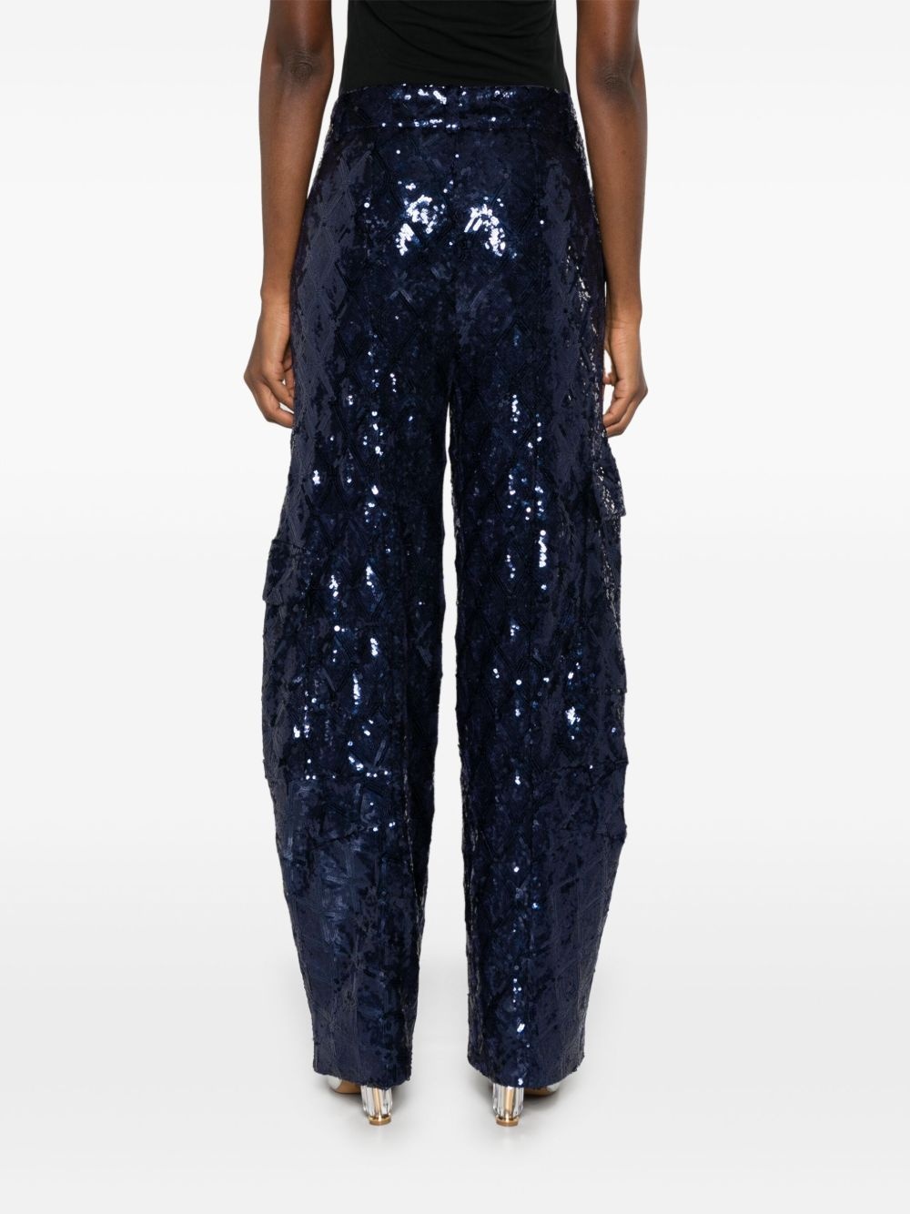 sequinned cargo pants - 4