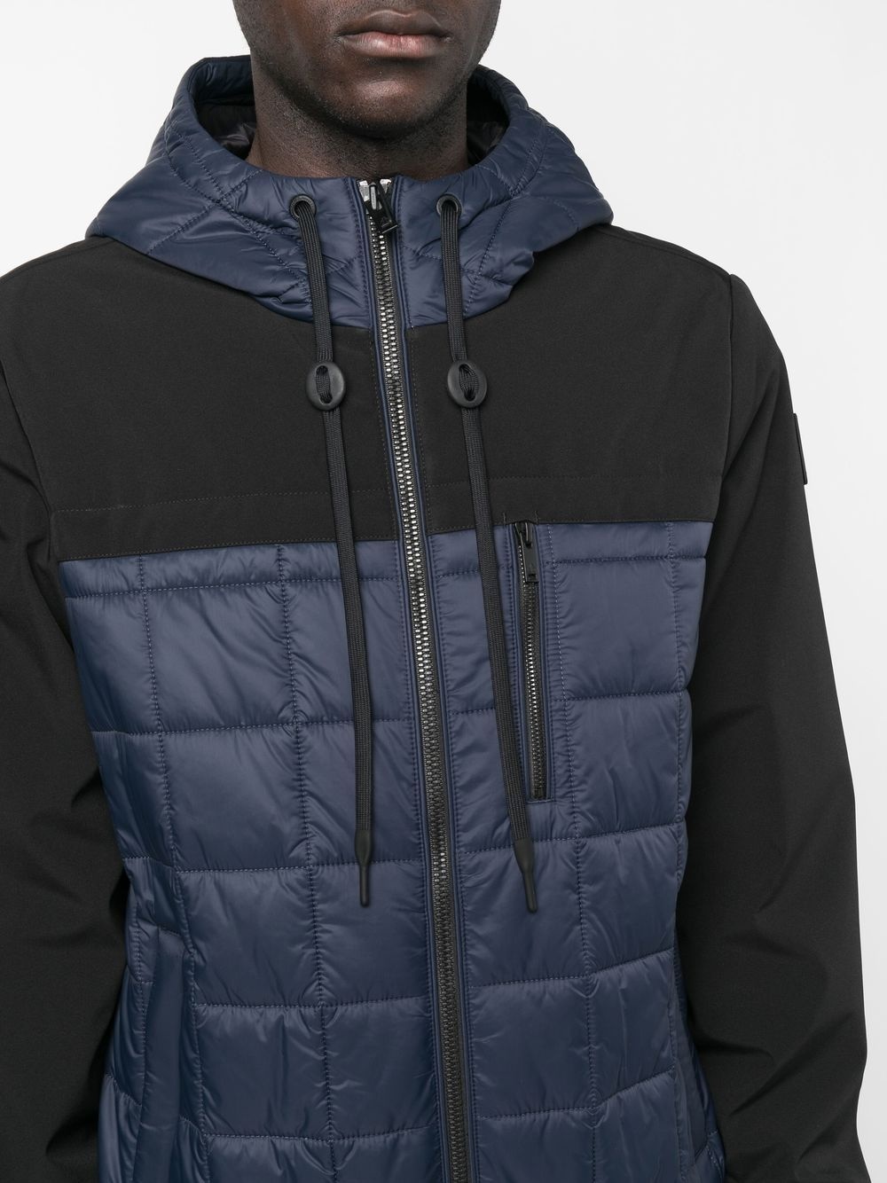 panelled hooded padded jacket - 5