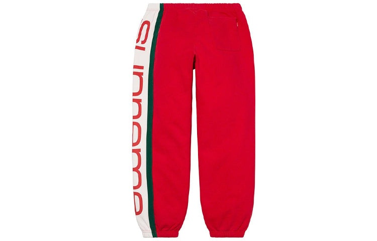 Supreme Big Logo Paneled Sweatpants 'Red White' SUP-FW20-303 - 2