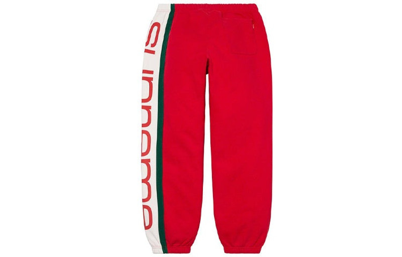 Supreme Supreme Big Logo Paneled Sweatpants 'Red White' SUP-FW20-303 outlook