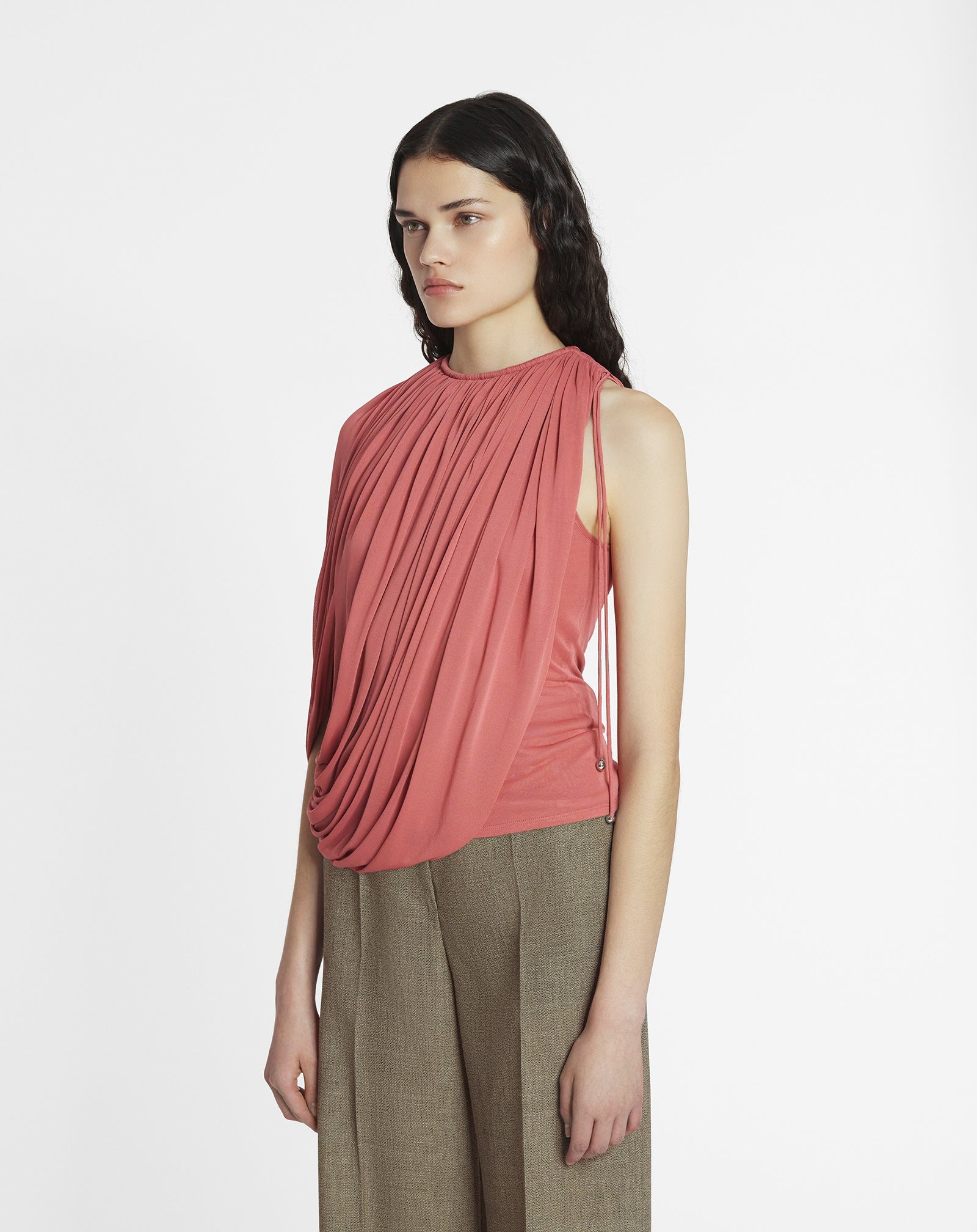 DRAPED JERSEY TOP - 3