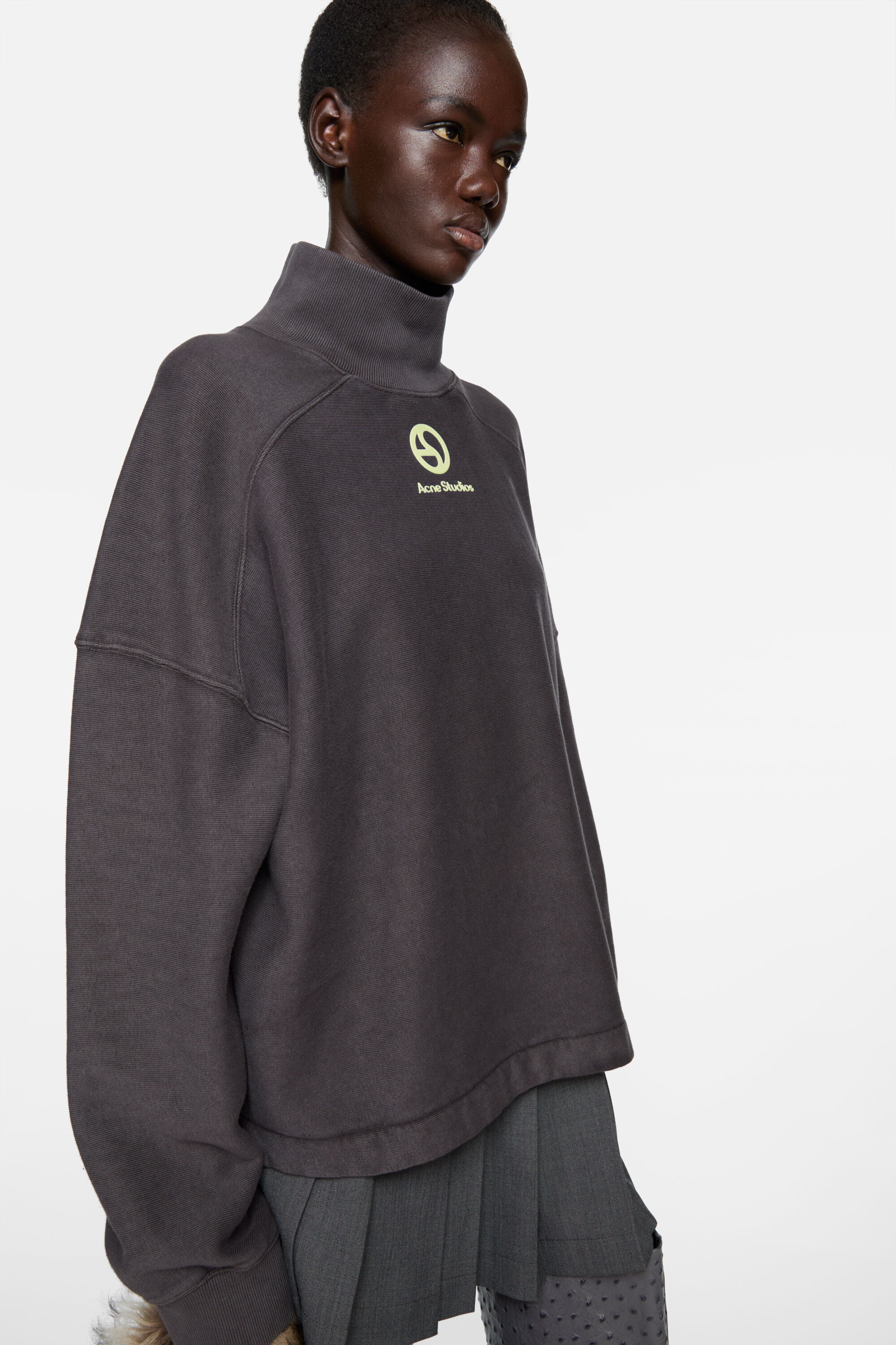 Fleece sweater - Faded black - 4