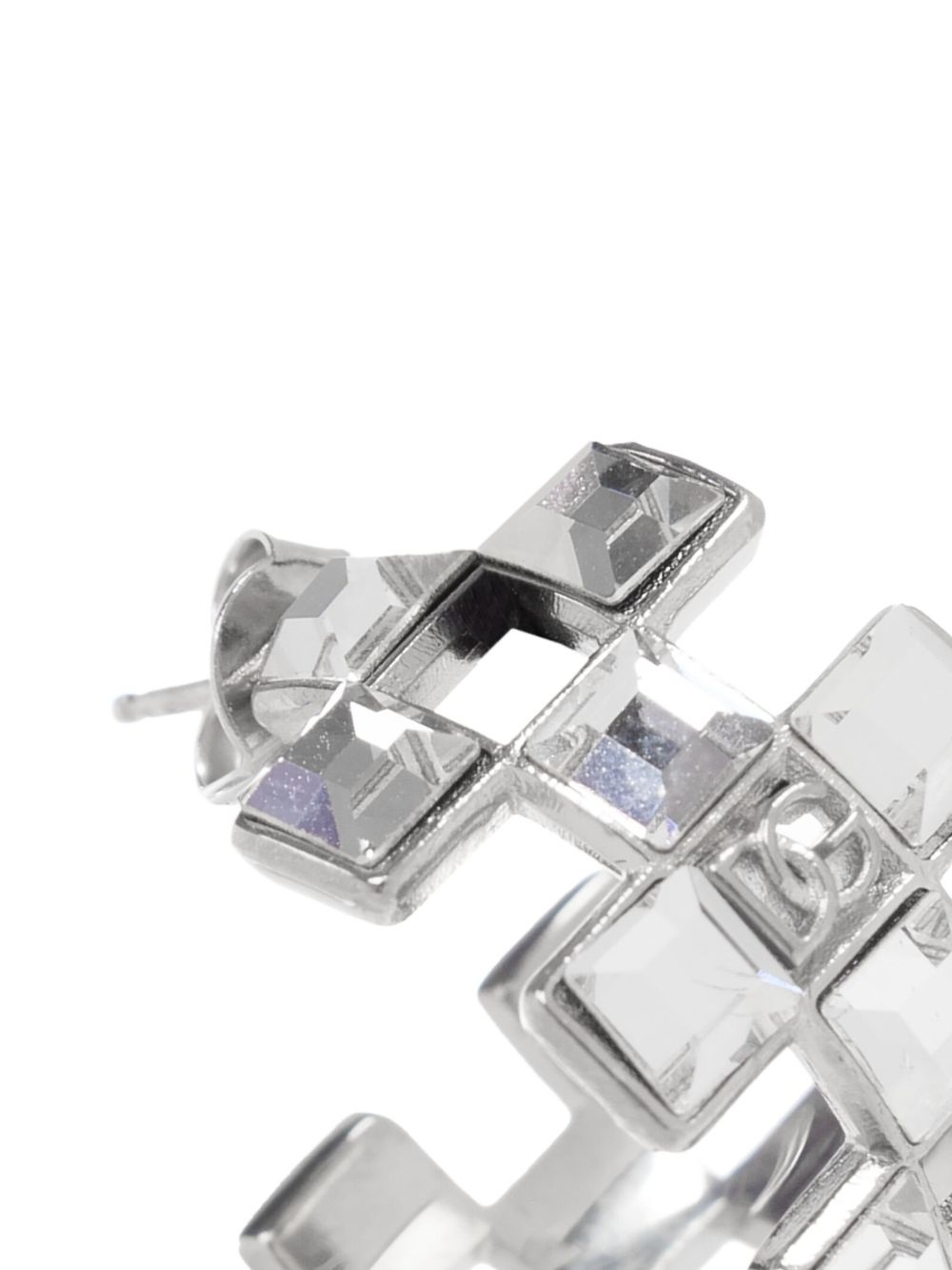 crystal hoop earring - 4