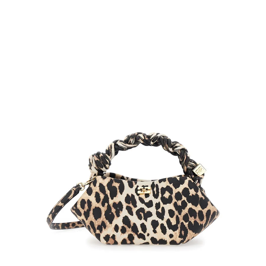 Ganni Leopard Top Handle Bag - 1