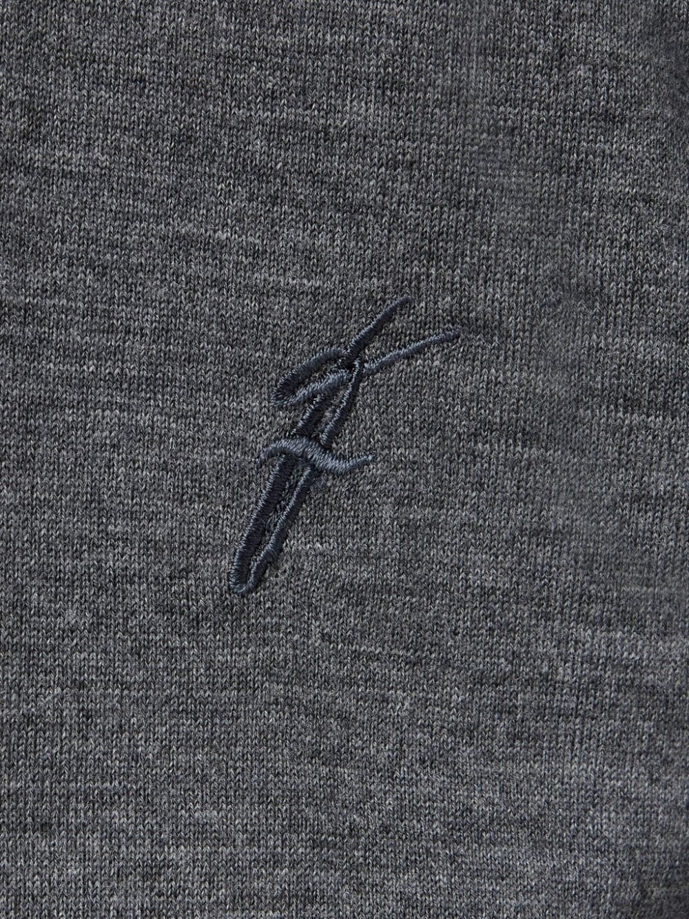 v-neck charcoal wool sweater - 6