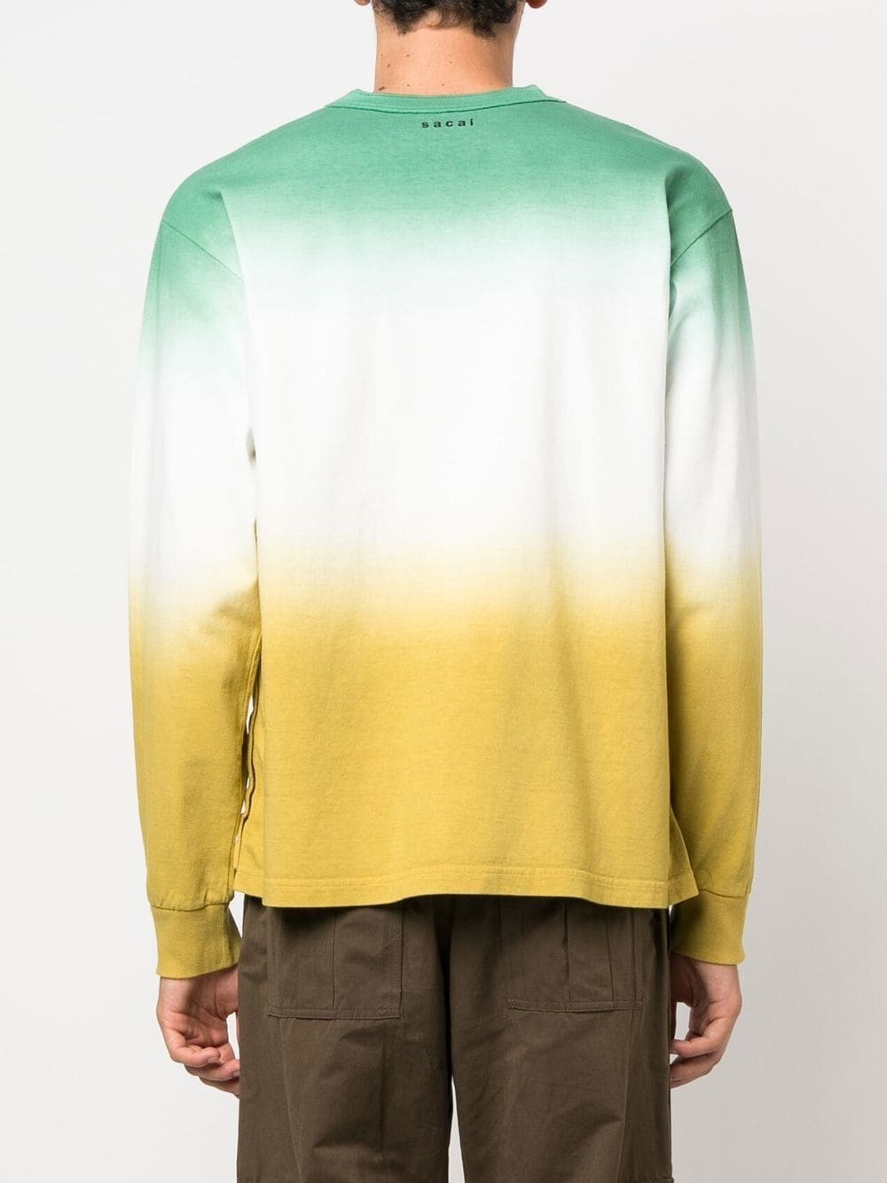 ombré cotton crew-neck sweatshirt - 4