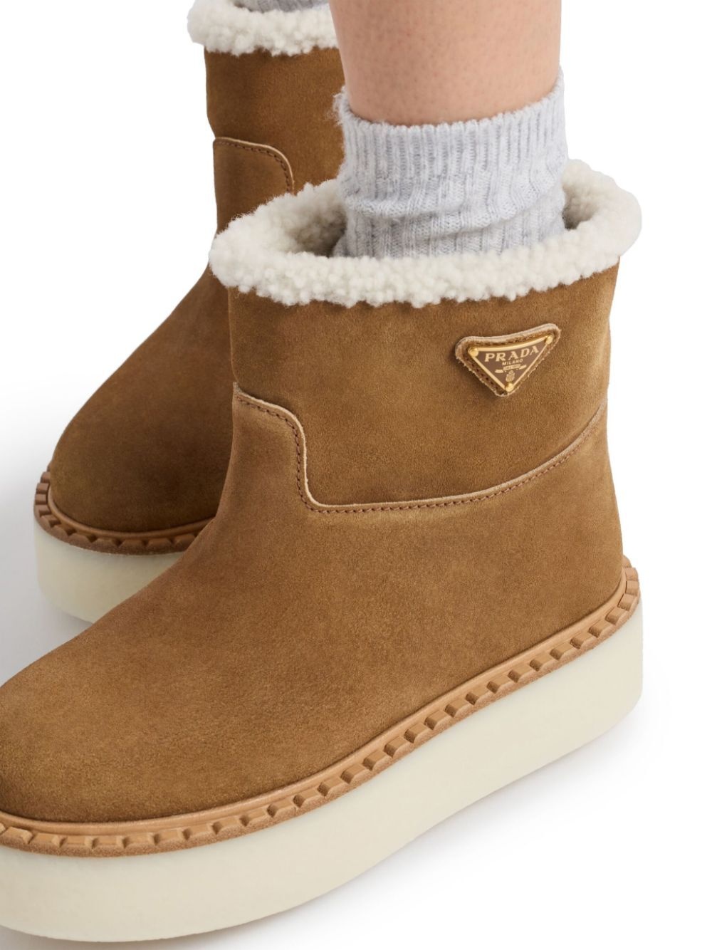 Prada Women Stivaletti Con Fodera In Shearling - 2