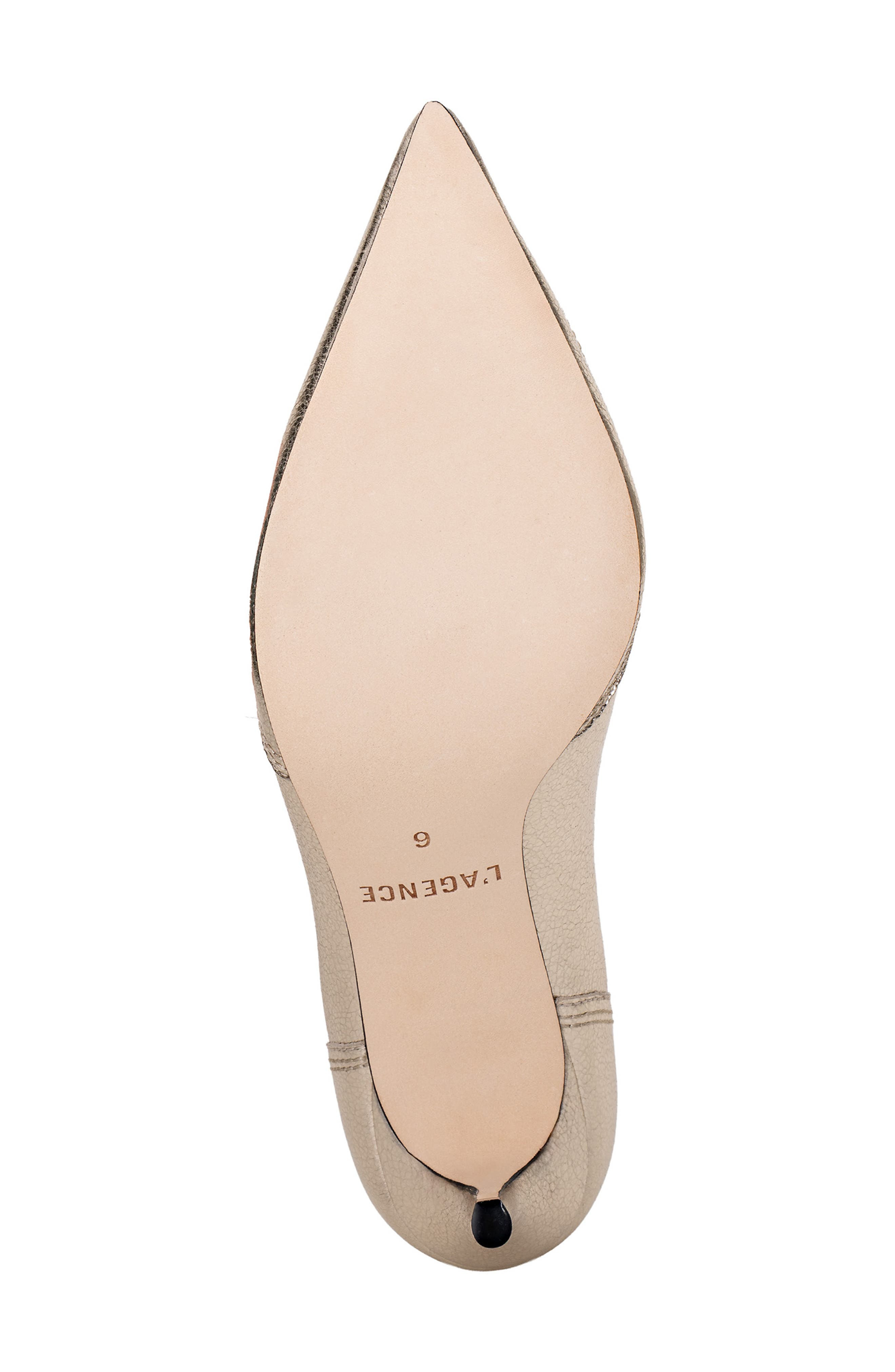 L'AGENCE Amandine Pointed Toe Pump in Gold Metallic at Nordstrom - 6