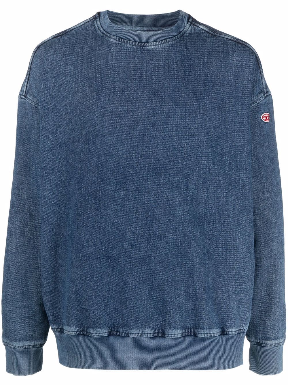 D-Krib track denim sweatshirt - 1