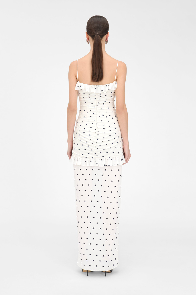 Alessandra Rich POLKA DOT DRESS WITH SPLIT outlook