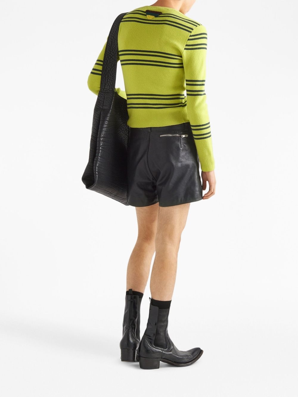 striped lambswool jumper - 3