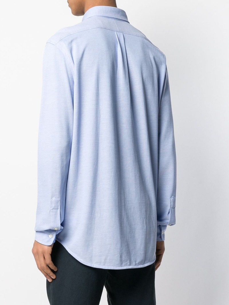 logo-embroidered button-down shirt 4