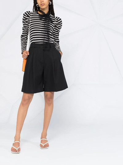 REDValentino point d'esprit detailing striped jumper outlook